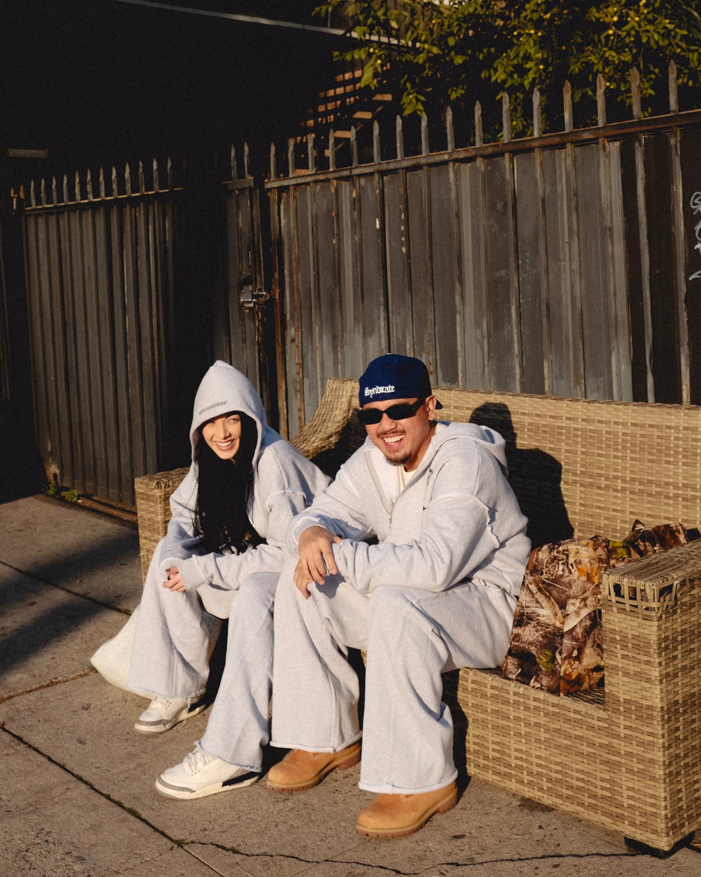 Heather Grey Script Zip Up