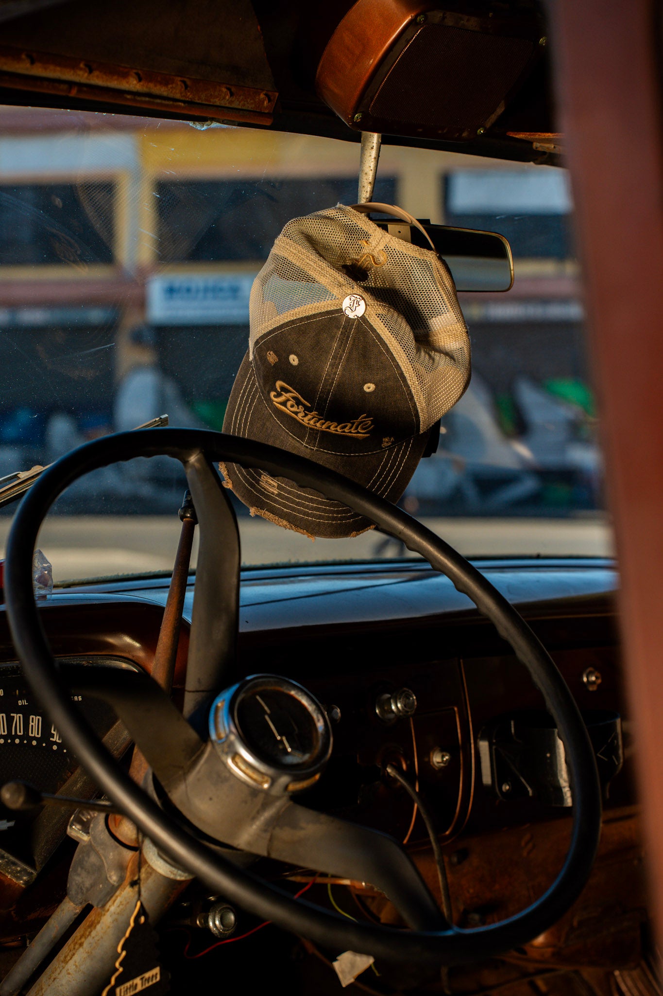 Washed Black Trucker Hat