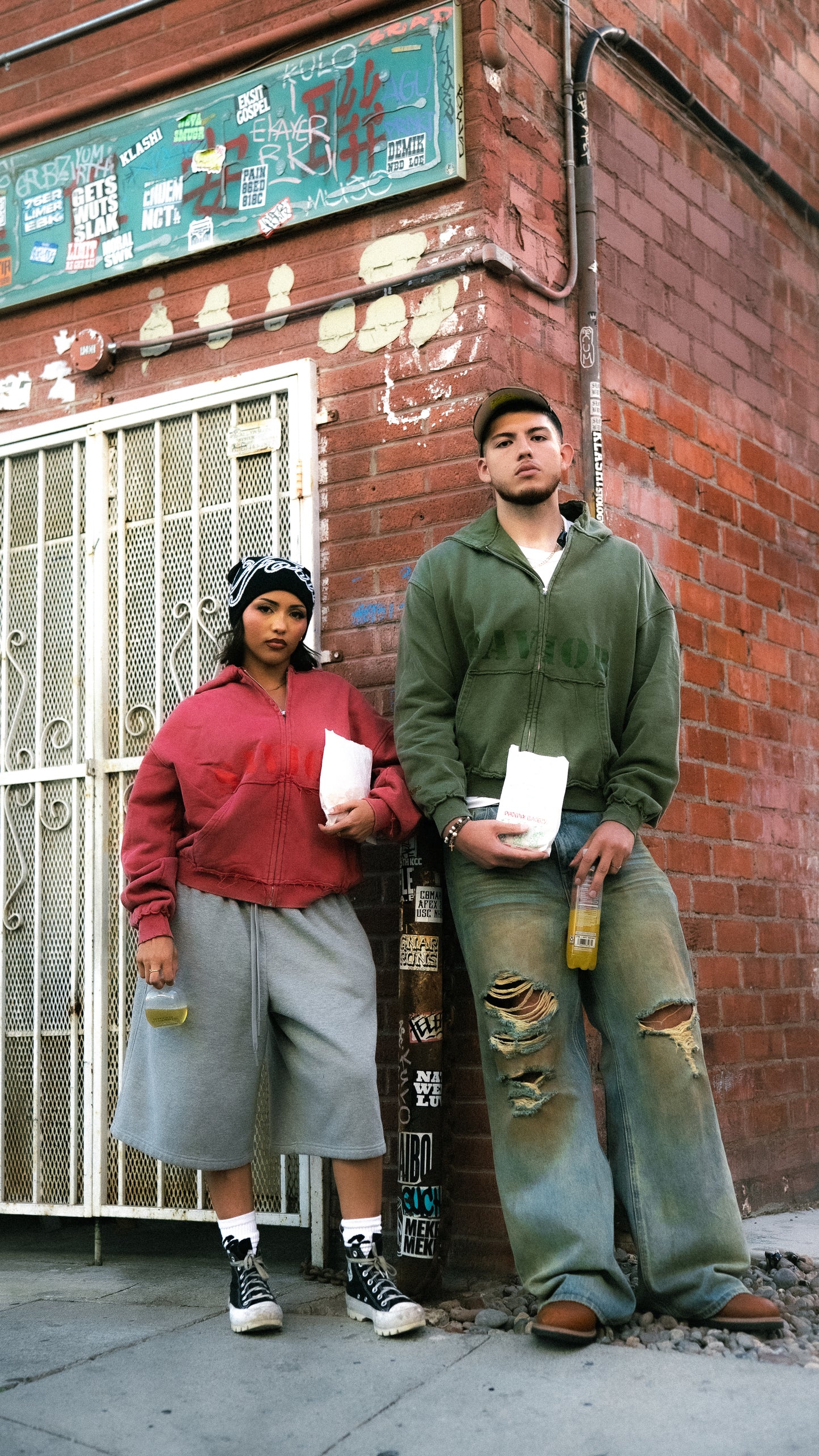 Red Savior Washed Zip Up