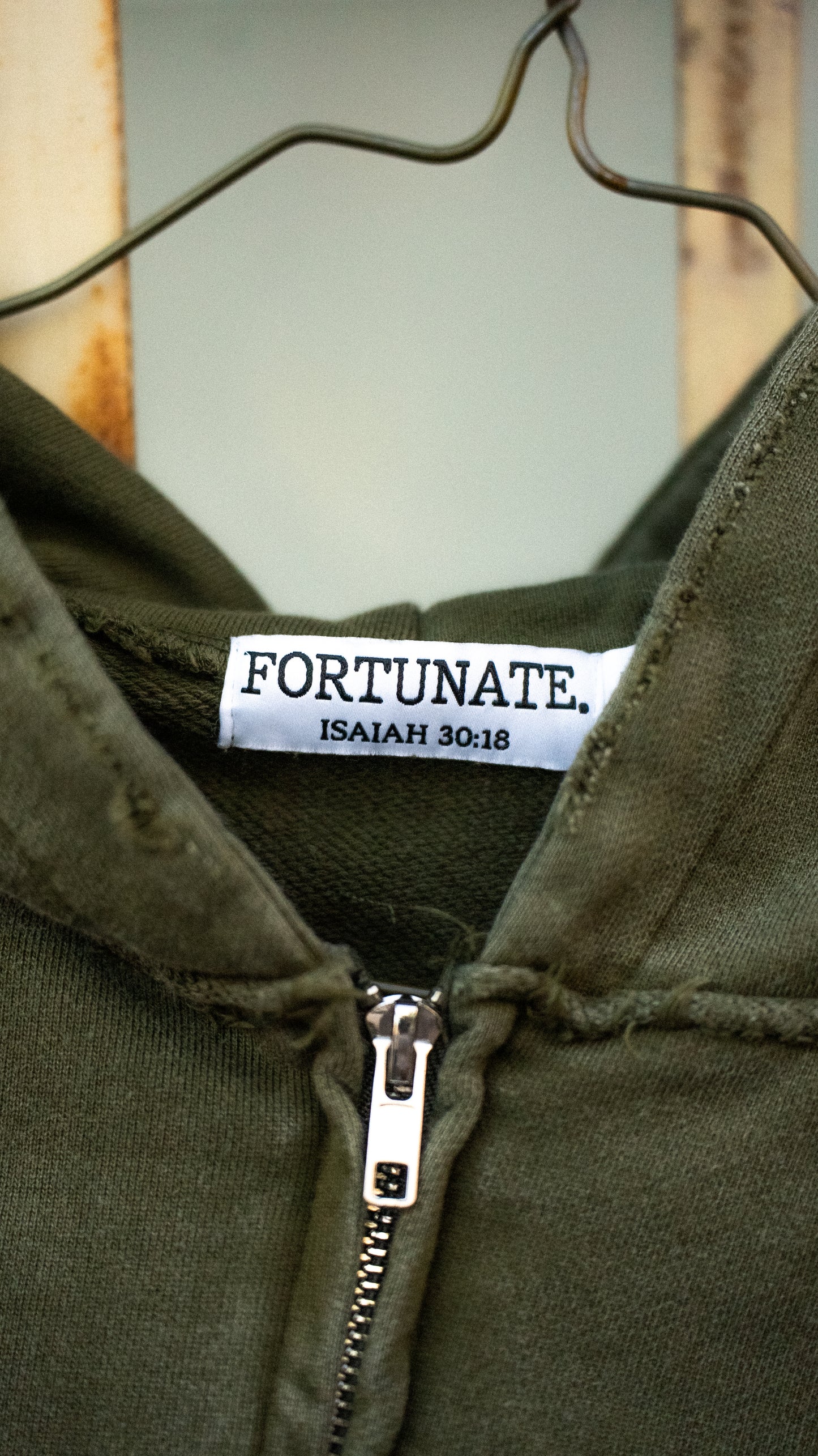 Green Savior Washed Zip Up