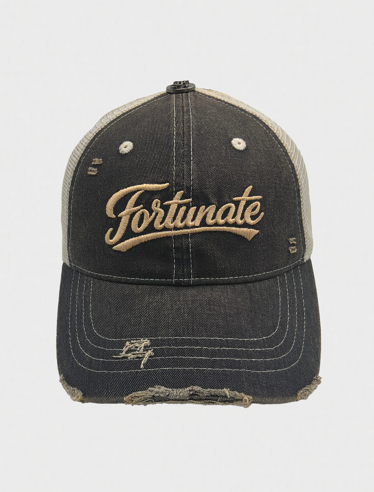 Washed Black Trucker Hat