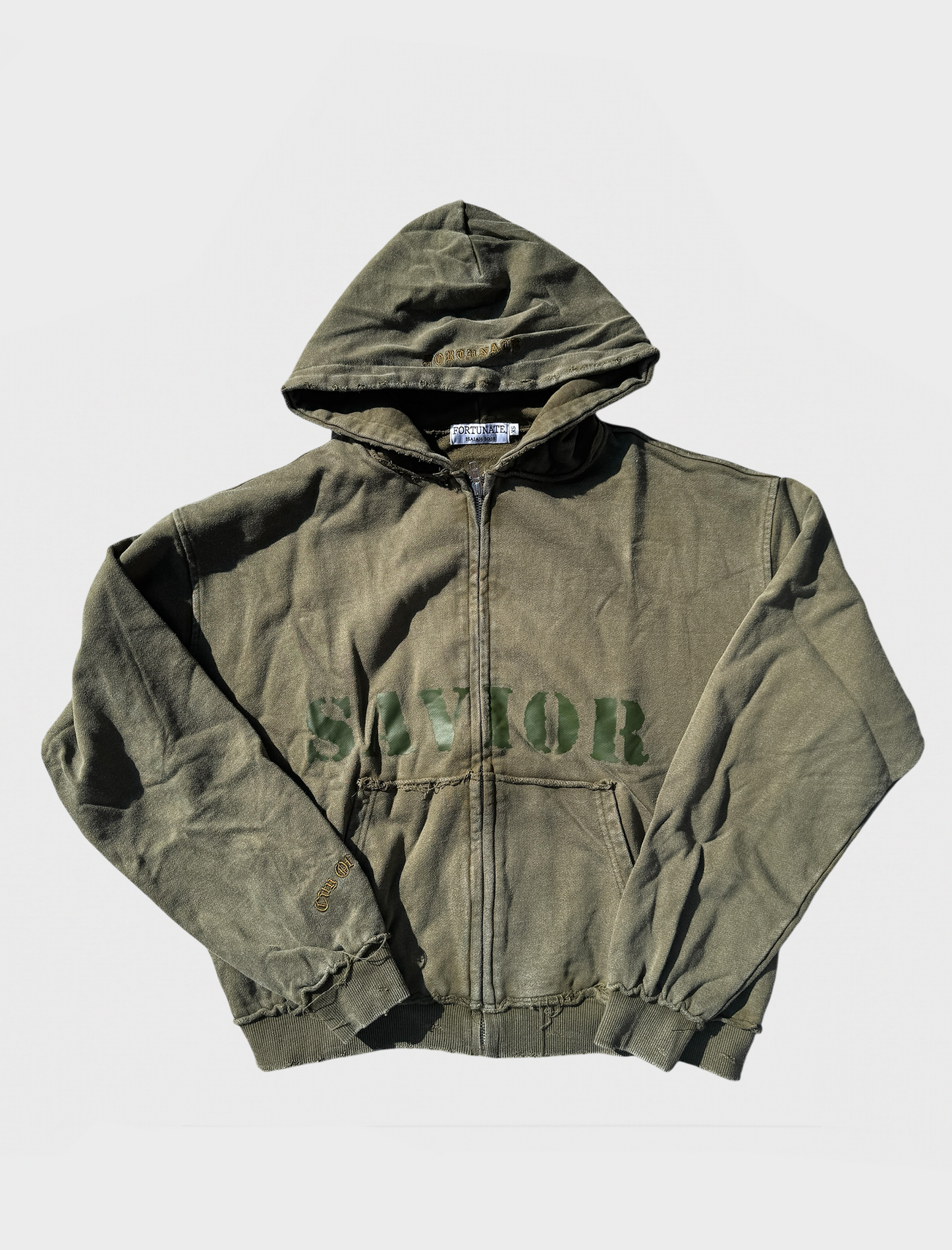 Green Savior Washed Zip Up
