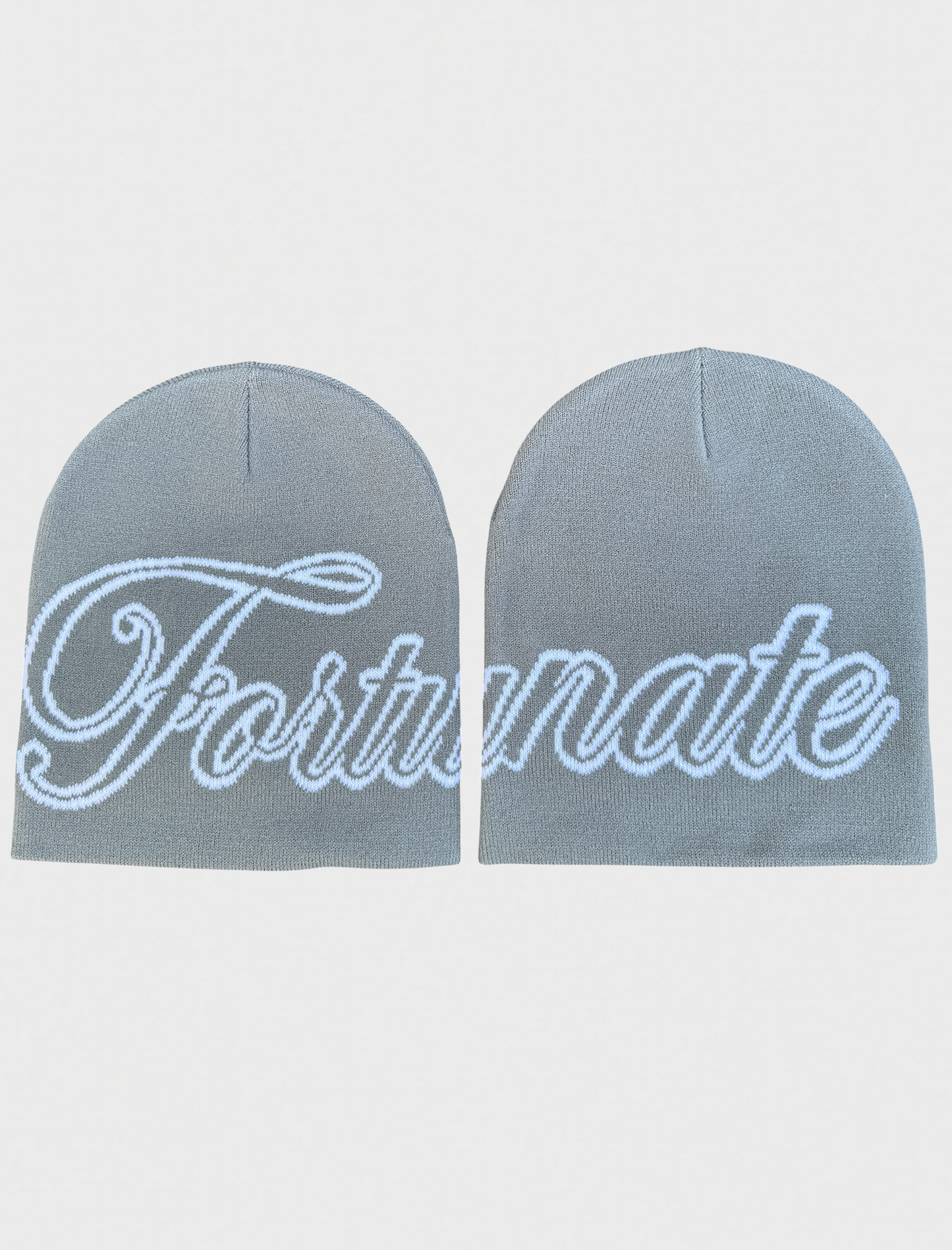 Fortunate Script Beanie Grey