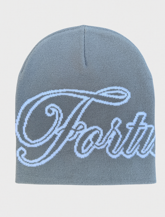 Fortunate Script Beanie Grey