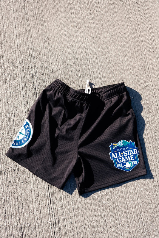 Fortunate LA “FLB All Star” Black Mesh Shorts
